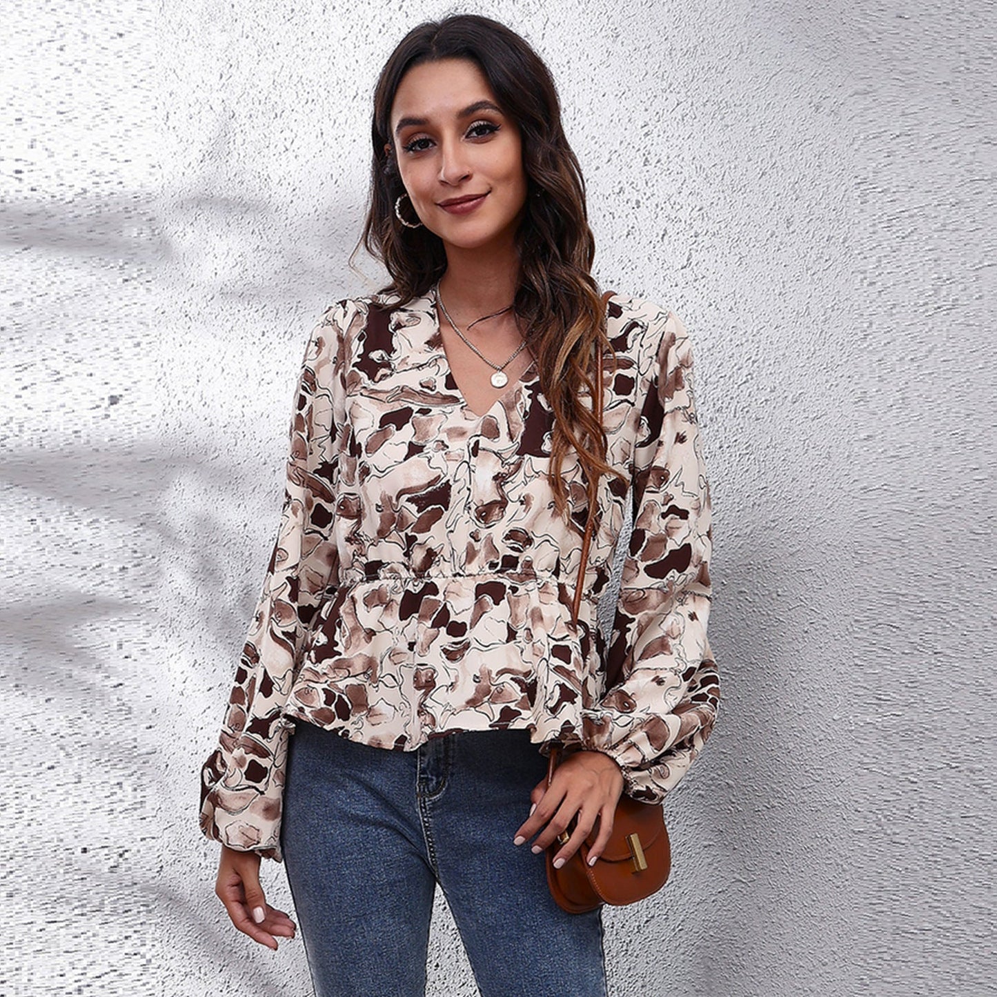 Light and Colorful Women's Blouse with Pattern – Leona