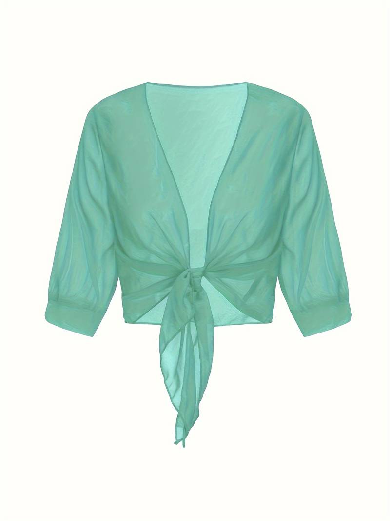 Olivia – blouse with open front for spring