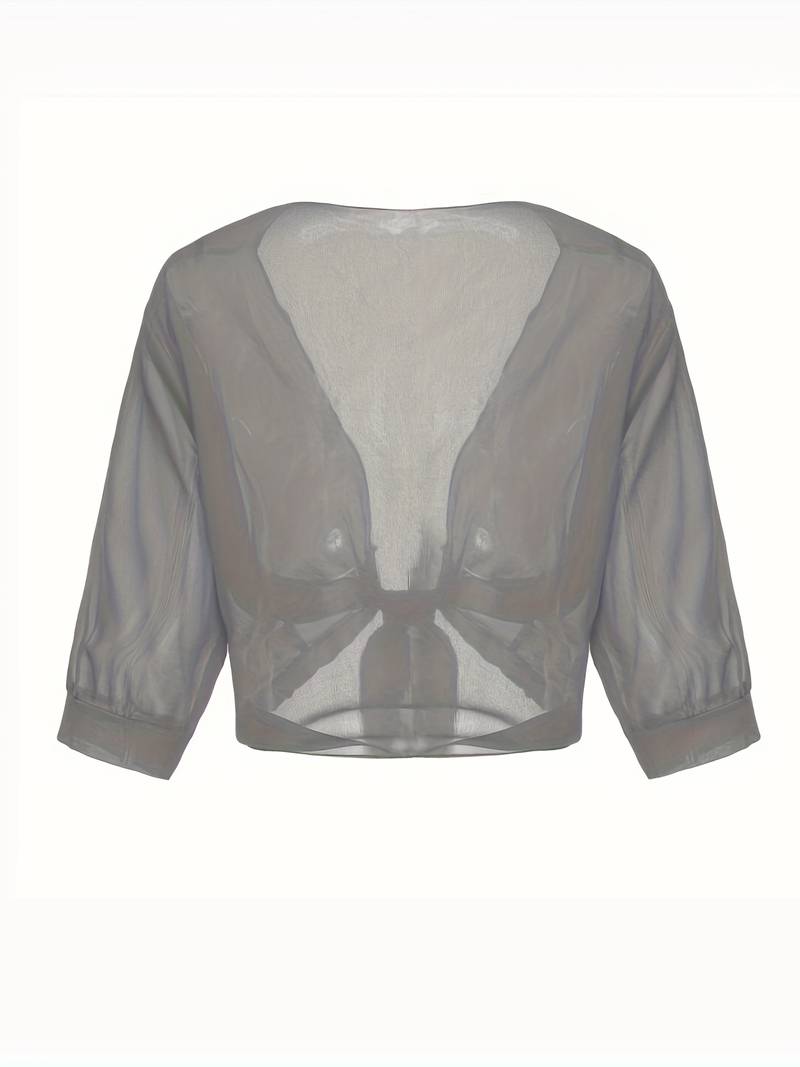 Olivia – blouse with open front for spring