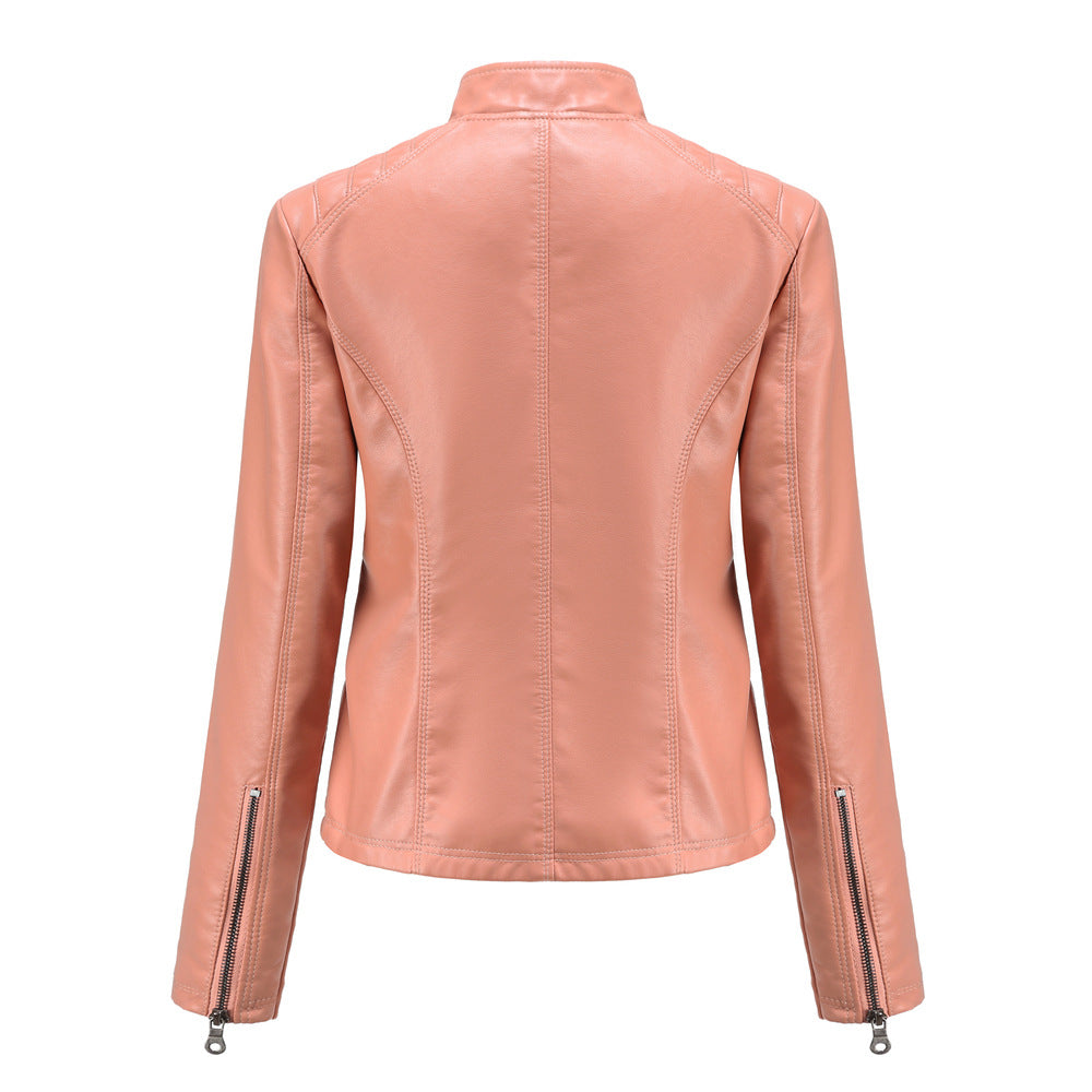 Caleth - Comfortable leather transition jacket for women