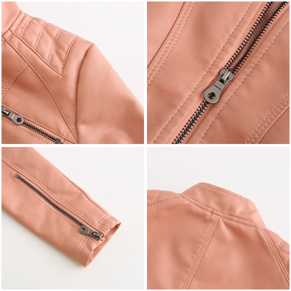 Caleth - Comfortable leather transition jacket for women