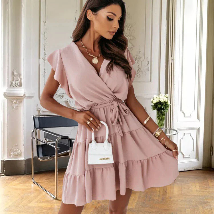 Aveline - A-line dress with short sleeves