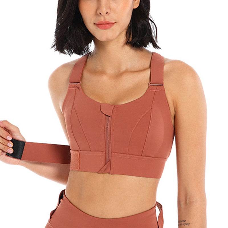 Sports Bra with Zipper & Back Support – Buy 1 Get 1 Free – Livia