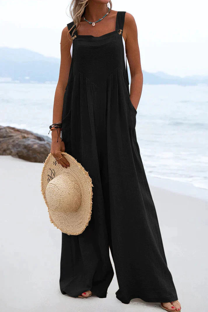 Cassandra - Casual Square Collar Jumpsuits