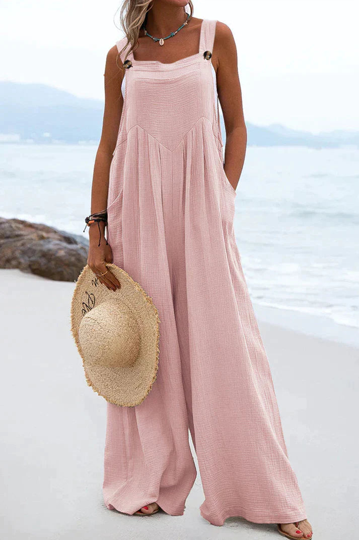 Cassandra - Casual Square Collar Jumpsuits