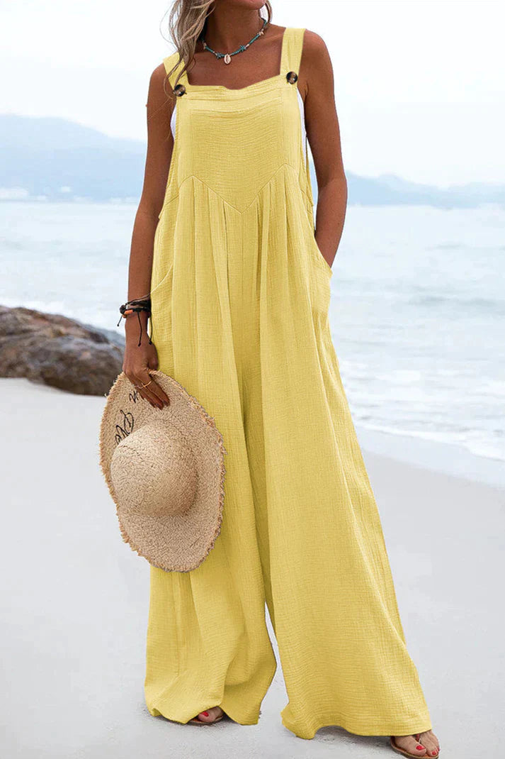 Cassandra - Casual Square Collar Jumpsuits