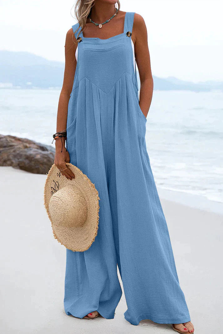 Cassandra - Casual Square Collar Jumpsuits