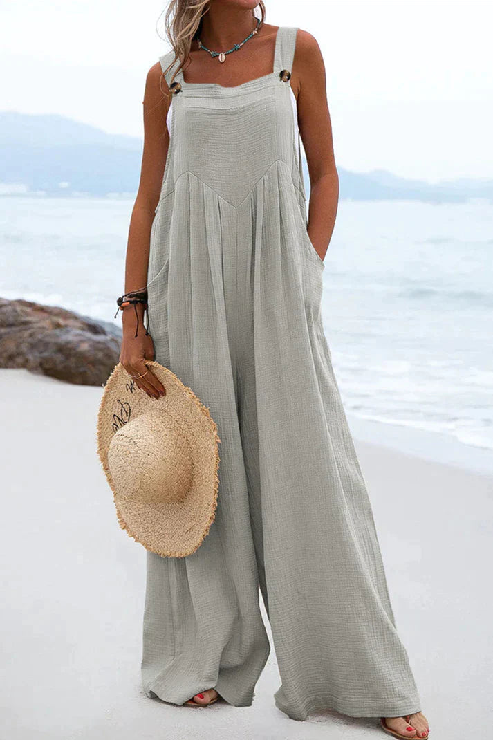Cassandra - Casual Square Collar Jumpsuits