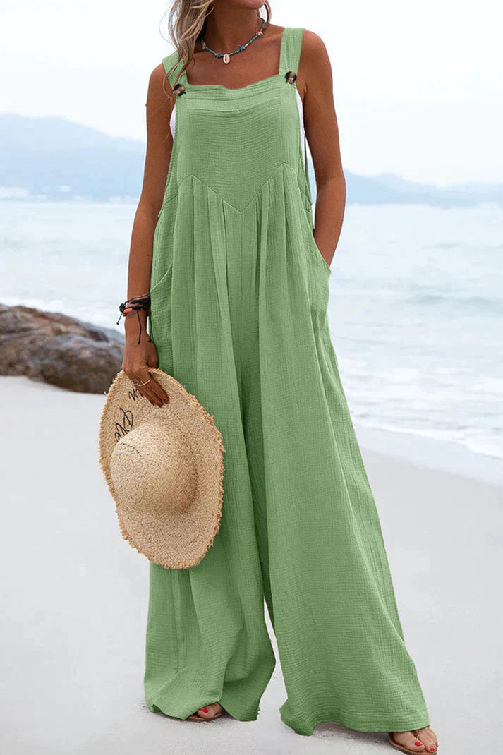 Cassandra - Casual Square Collar Jumpsuits