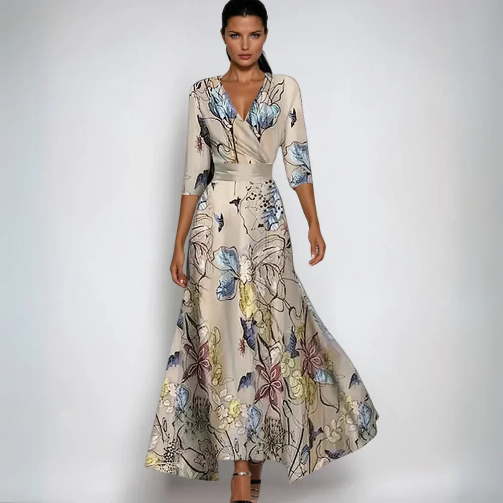 Irina - Fluffy Wrap Maxi Dress