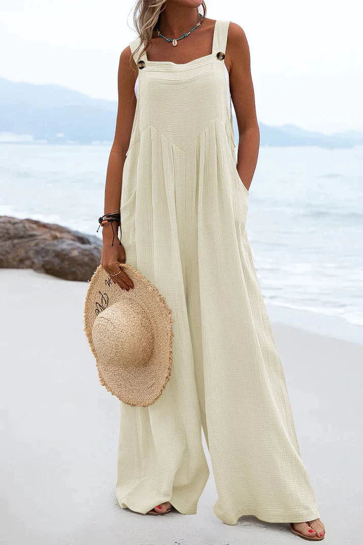 Cassandra - Casual Square Collar Jumpsuits
