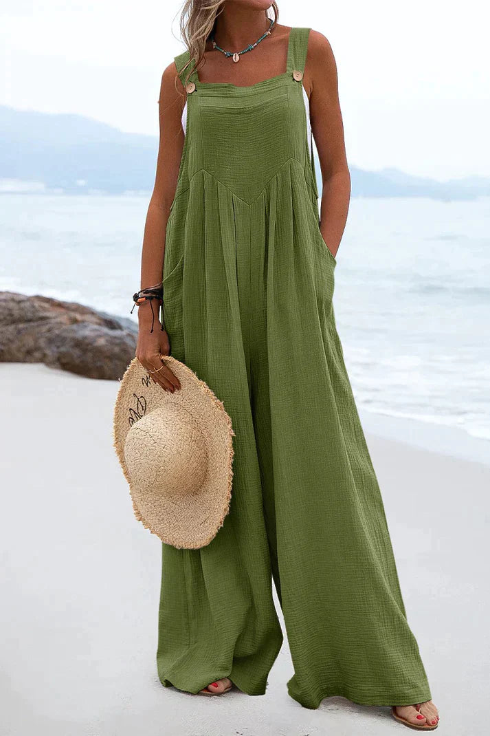 Cassandra - Casual Square Collar Jumpsuits
