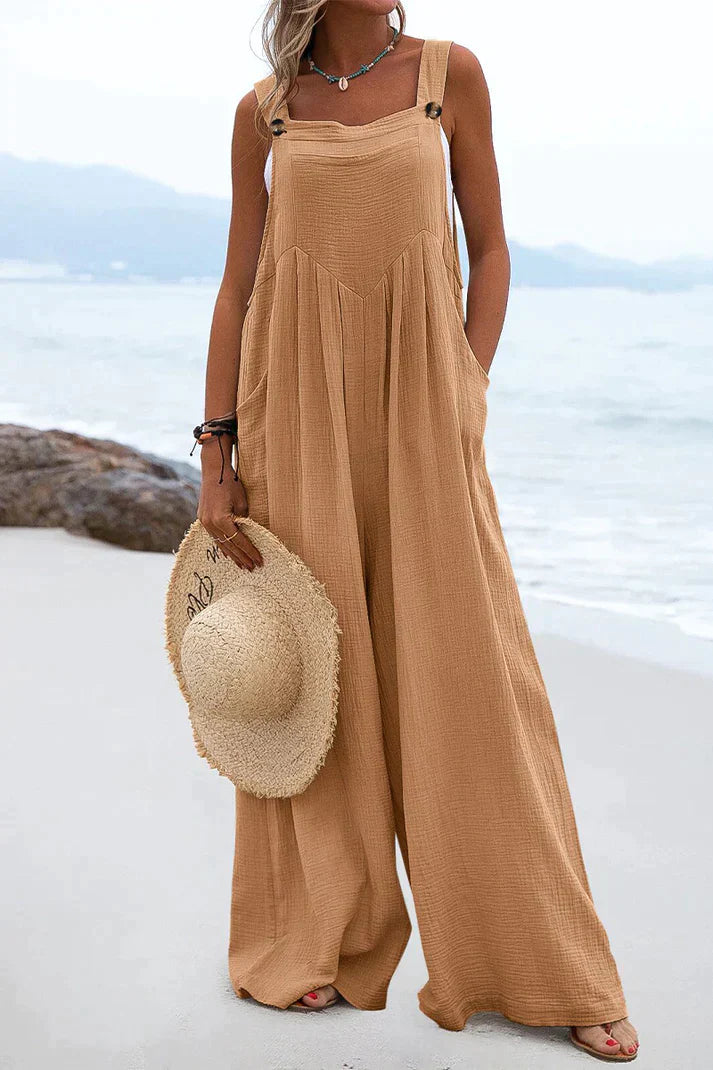Cassandra - Casual Square Collar Jumpsuits