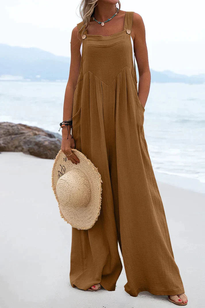 Cassandra - Casual Square Collar Jumpsuits