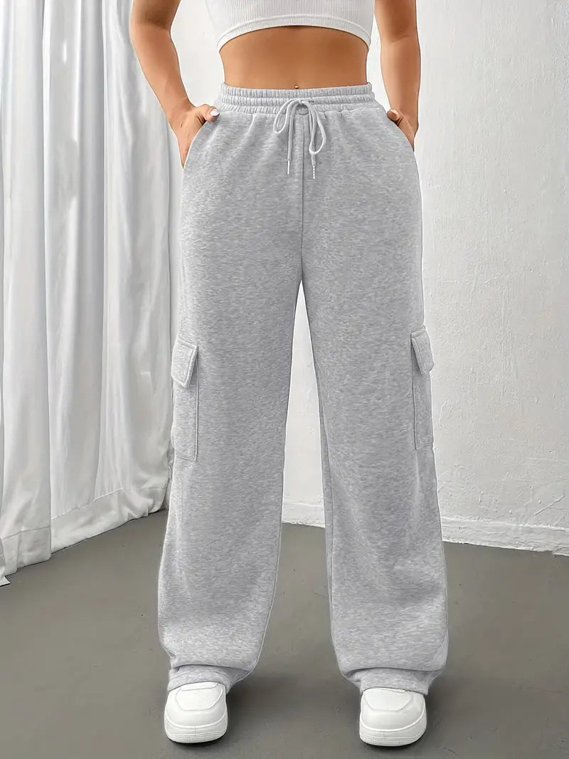 Bonnie - Straight Joggers with Flap Pockets