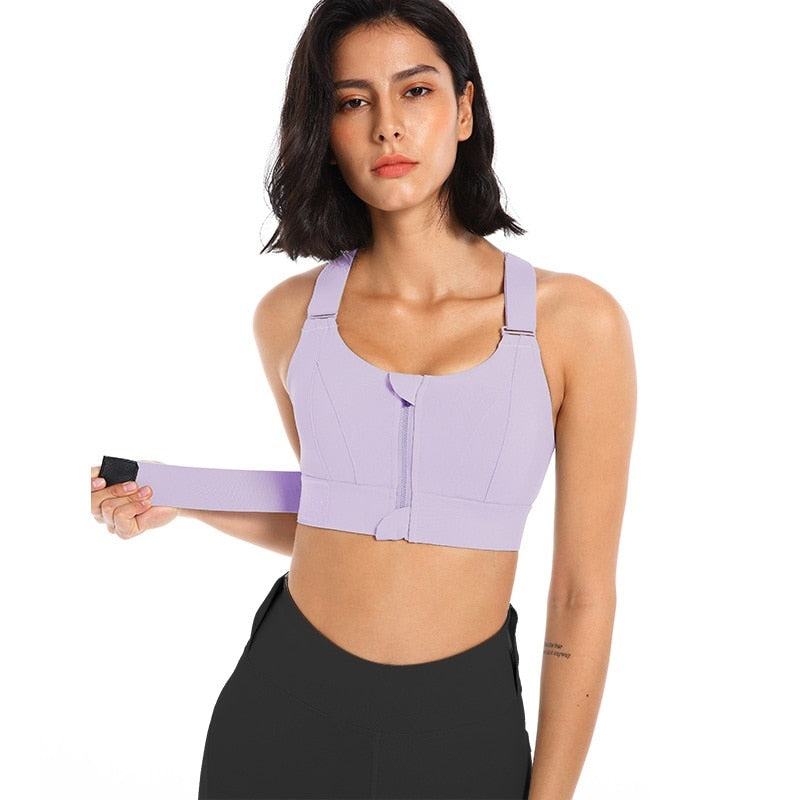 Sports Bra with Zipper & Back Support – Buy 1 Get 1 Free – Livia