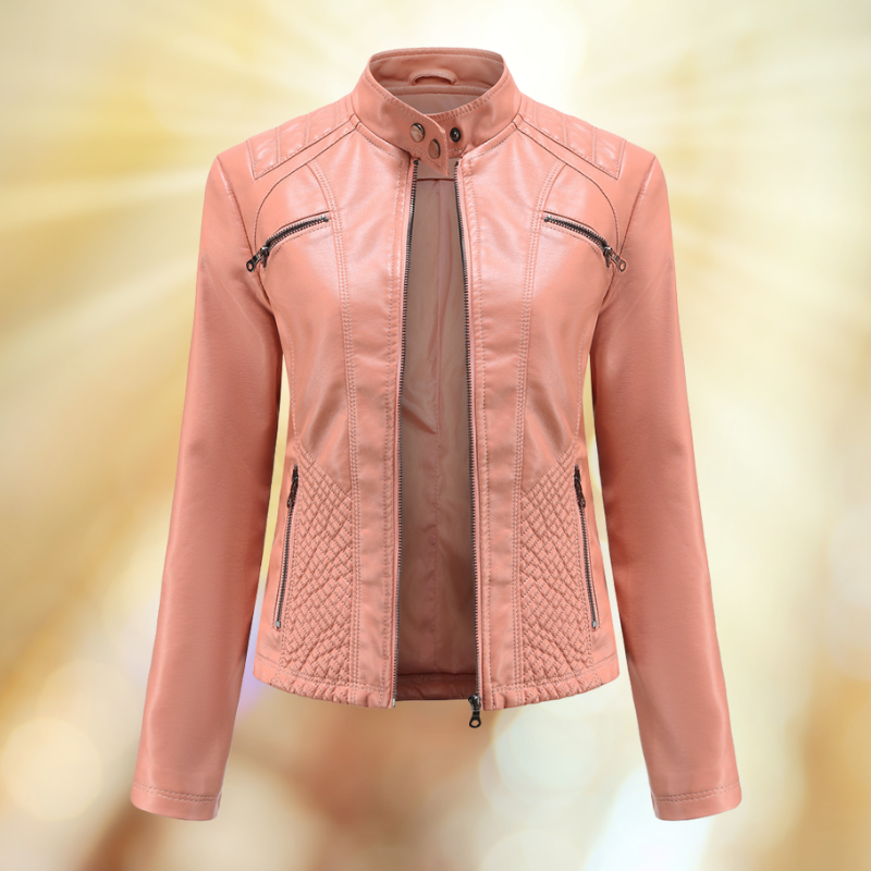 Caleth - Comfortable leather transition jacket for women