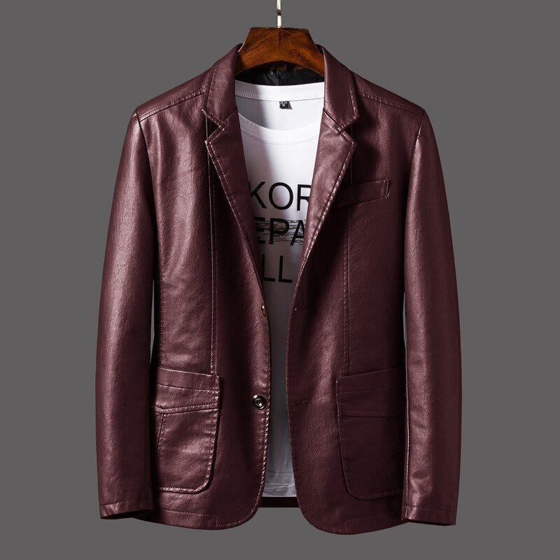 Harvey - Fashionable leather jacket for men