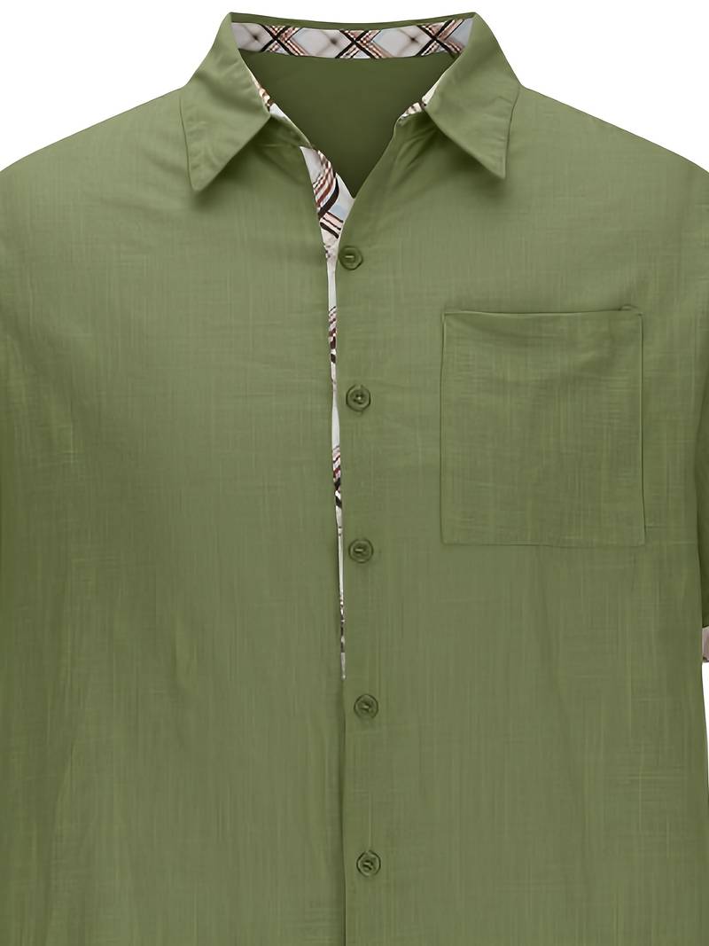 Brandon – Stylish traditional shirt with plaid graphic print