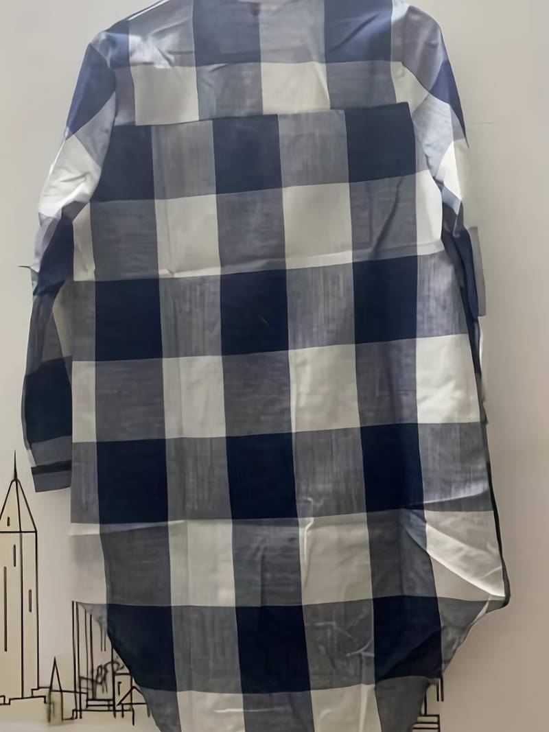 Emma – casual shirt with plaid pattern