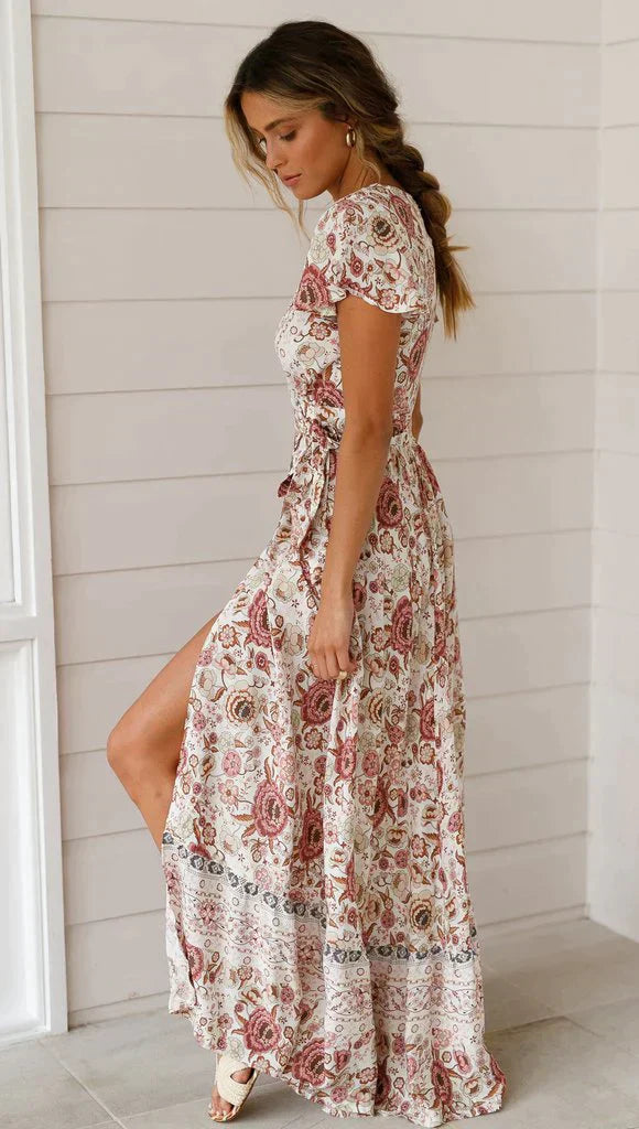 Myah - Long Maxi Dress in Vintage Look for Summer/Spring