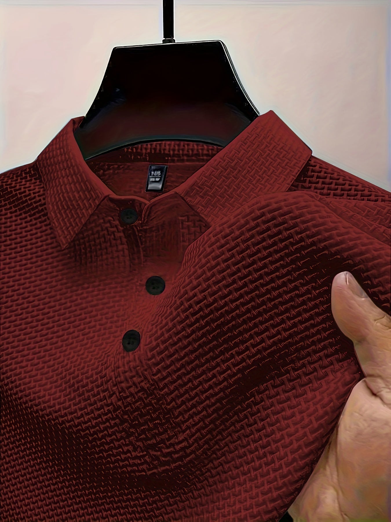 Shirt - Sporty - Jacquard - Short Sleeve - Ideal for Summer Outfits