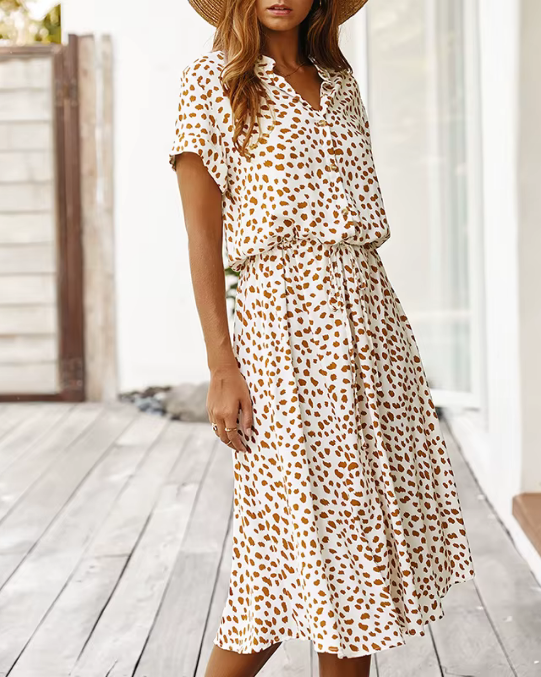 Cecilia - Trendy Dress with Flowing Fit for Sunny Days