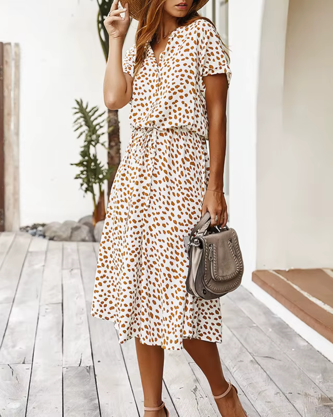 Cecilia - Trendy Dress with Flowing Fit for Sunny Days