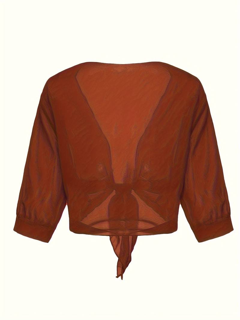 Olivia – blouse with open front for spring