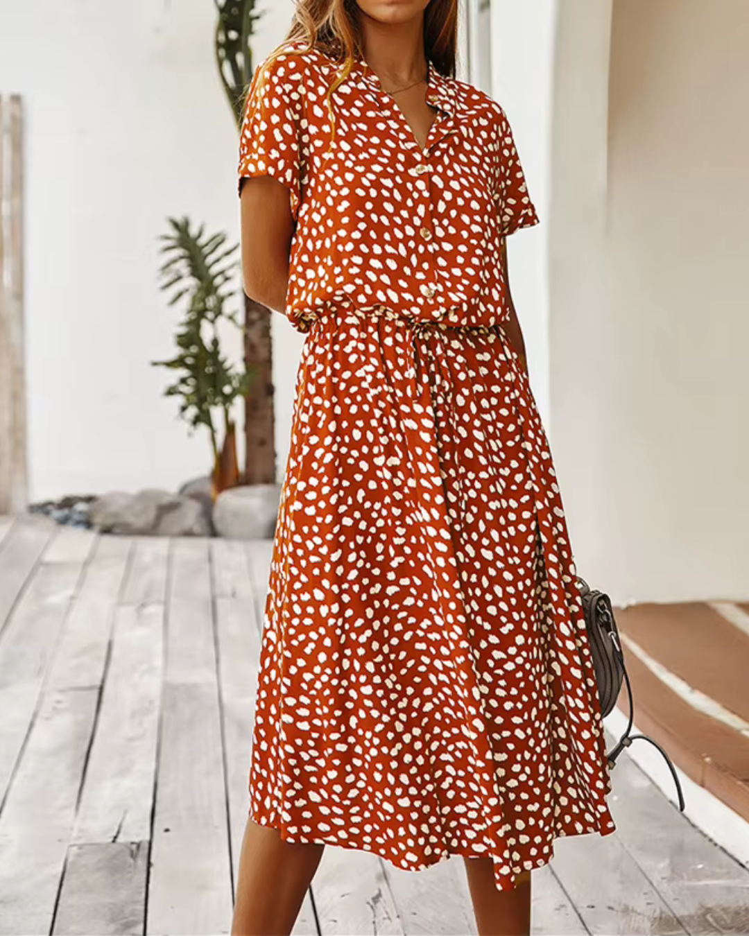 Cecilia - Trendy Dress with Flowing Fit for Sunny Days