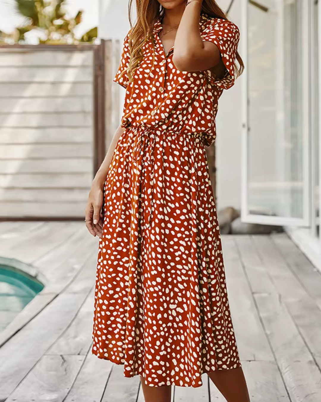 Cecilia - Trendy Dress with Flowing Fit for Sunny Days