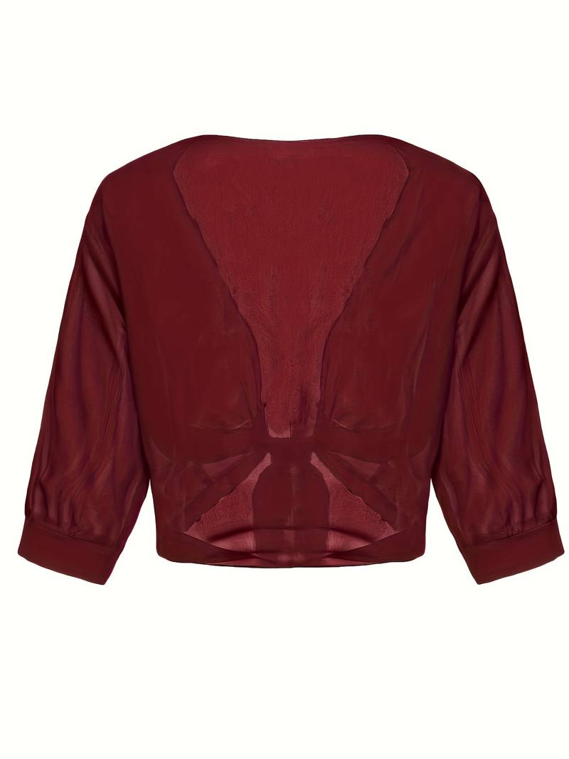 Olivia – blouse with open front for spring