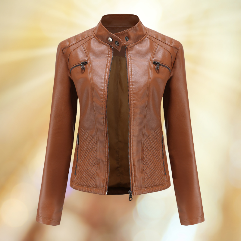 Caleth - Comfortable leather transition jacket for women