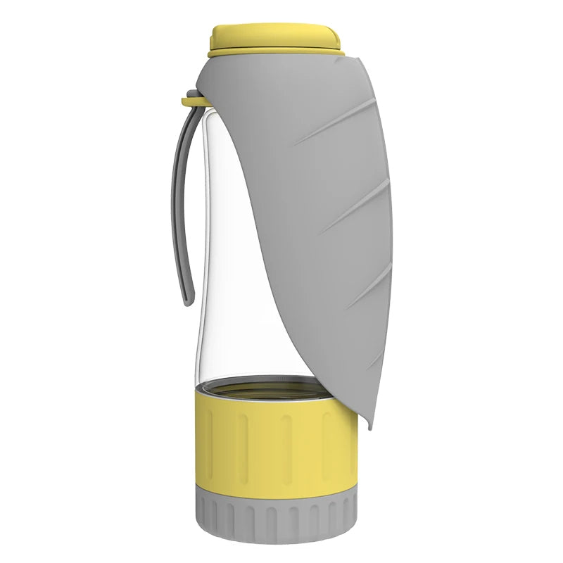 Portable Water & Food Bottle for Dogs with 2-in-1 Design