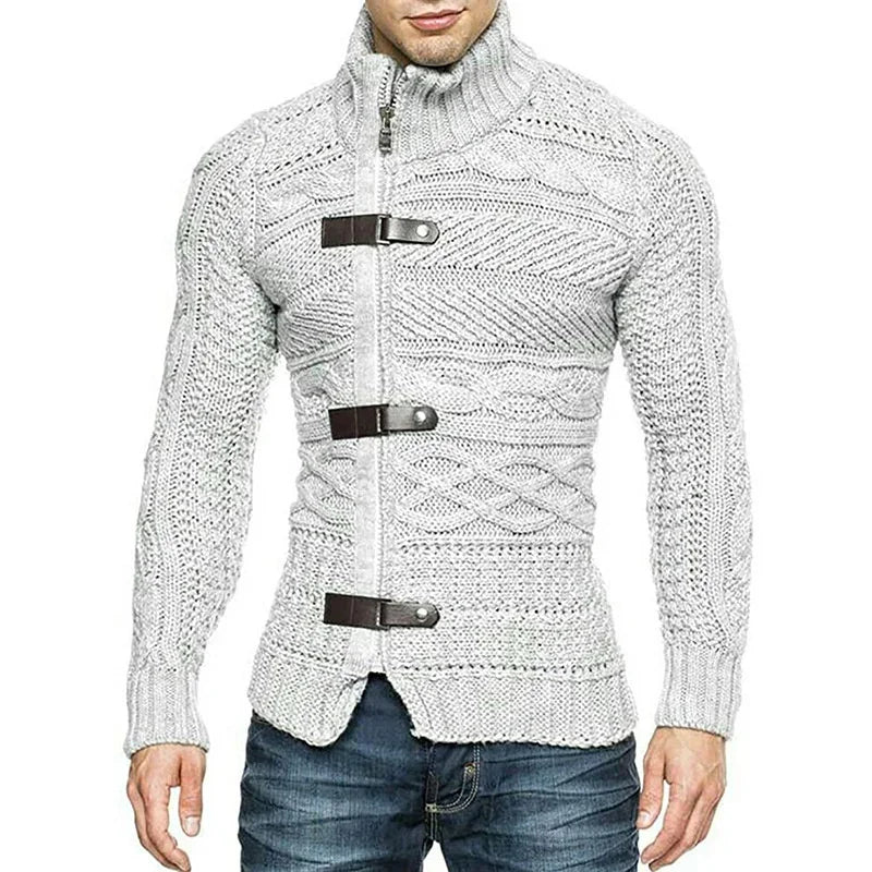Boaz Urban Vest - Knitted Vest with Leather Details