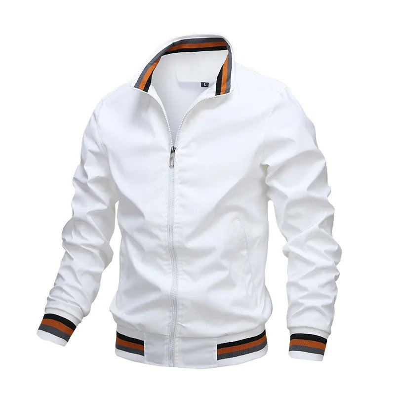 Daan | Sporty striped men's mid-season jacket