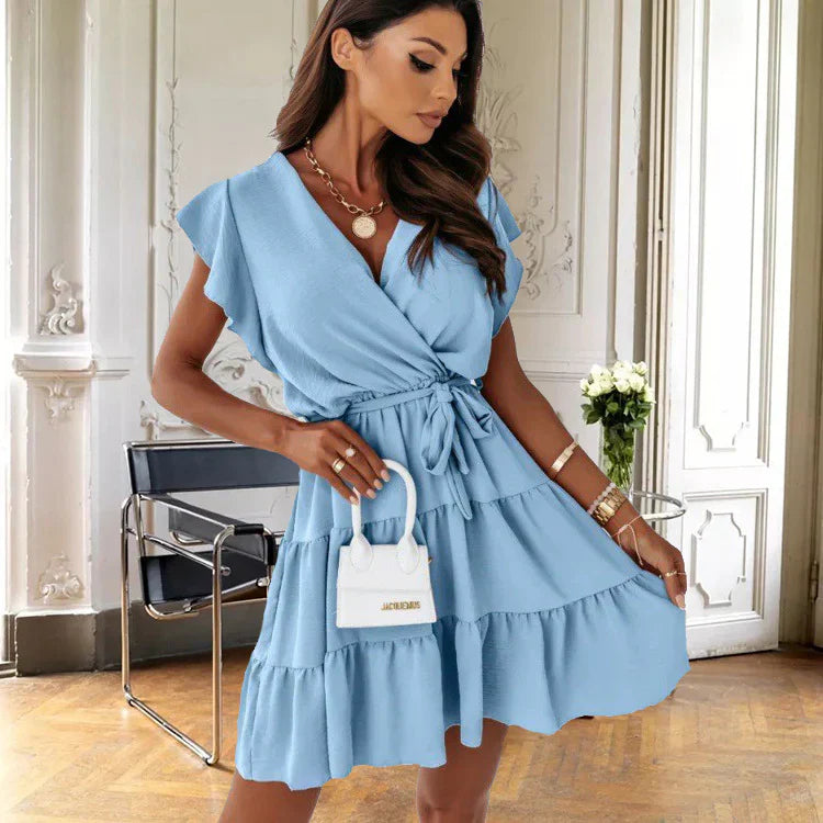 Aveline - A-line dress with short sleeves