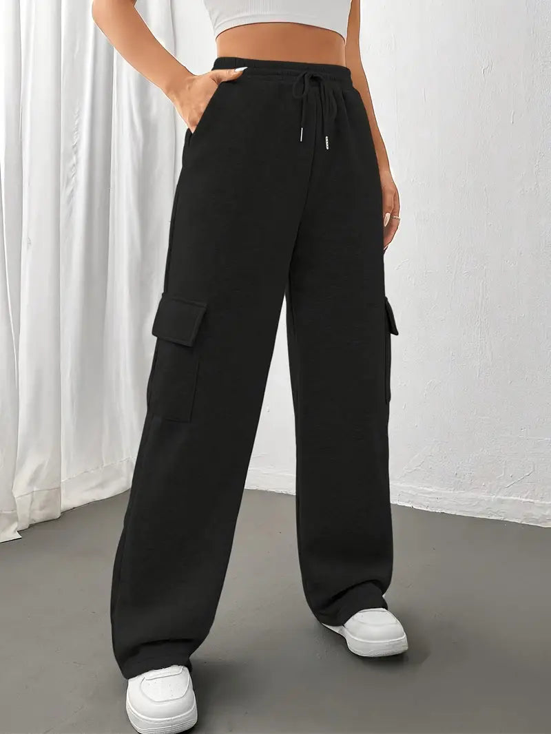 Bonnie - Straight Joggers with Flap Pockets