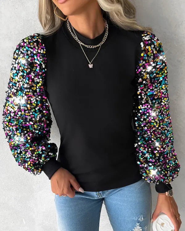 Women's Blouse with Pastel-Colored Balloon Sleeves - Lorena