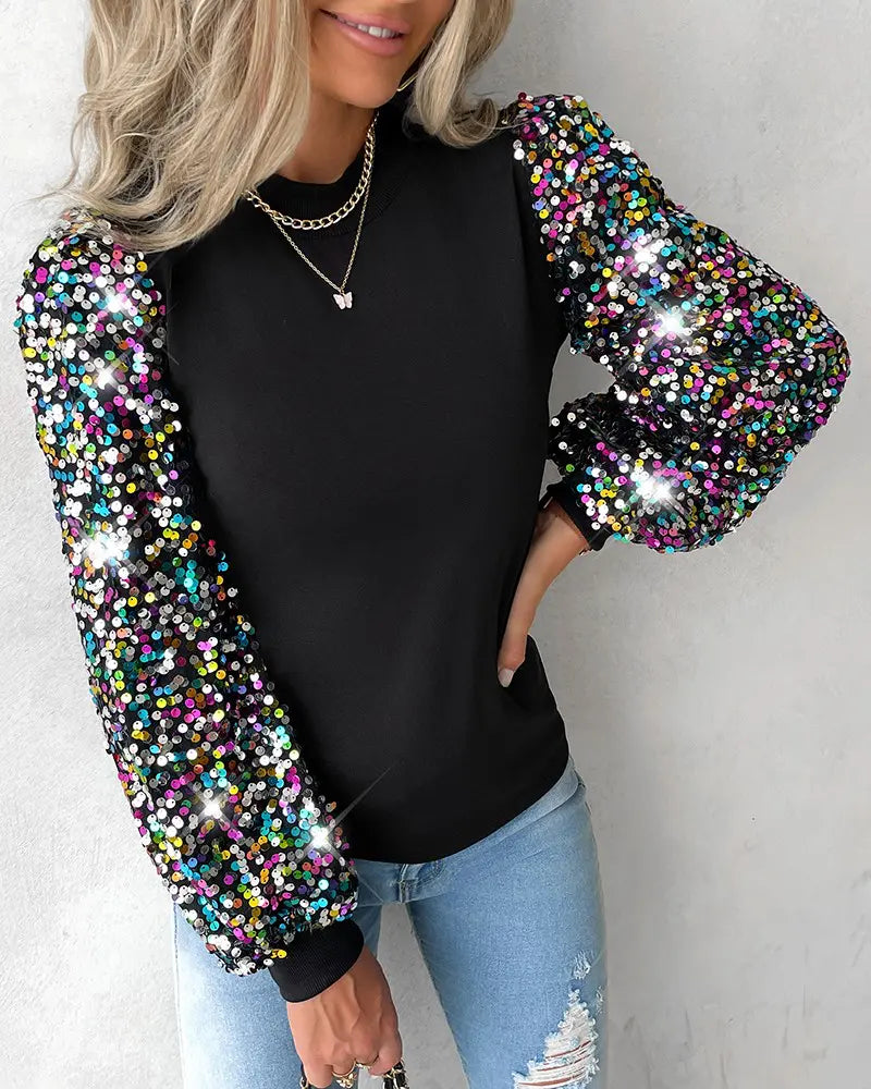 Women's Blouse with Pastel-Colored Balloon Sleeves - Lorena