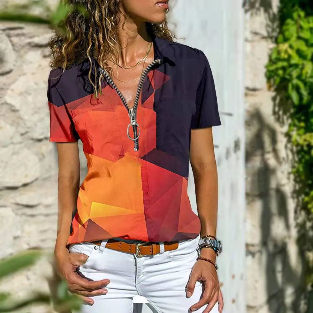 Bianka - The Elegant and Unique Zipper T-Shirt