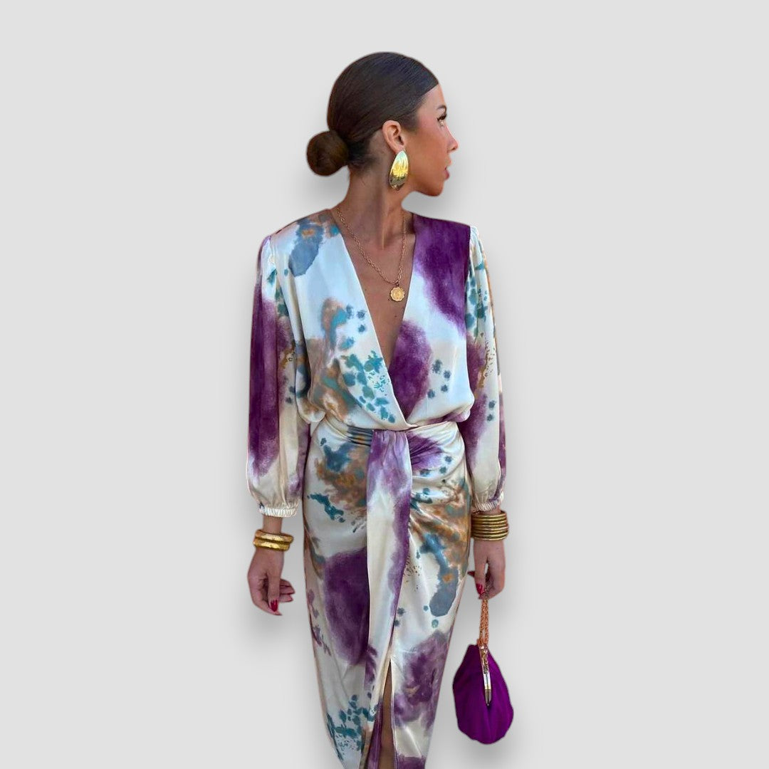 Elegant V-Neck Dress for Women - Eryel