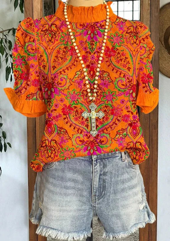 Pearl - Elegant top with puff sleeves