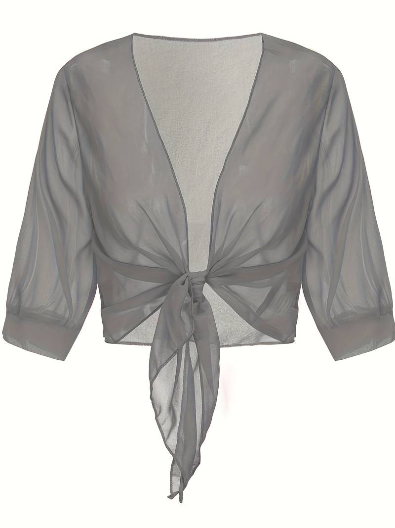 Olivia – blouse with open front for spring
