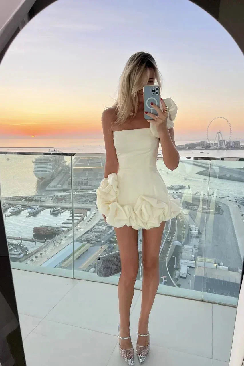 Stormie | Elegant Flower Mini Dress