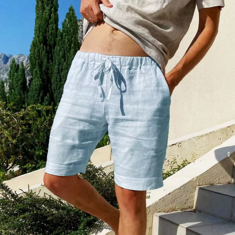Casimir - Men's Linen Shorts with Drawstring