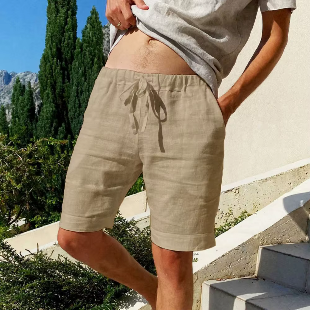Casimir - Men's Linen Shorts with Drawstring