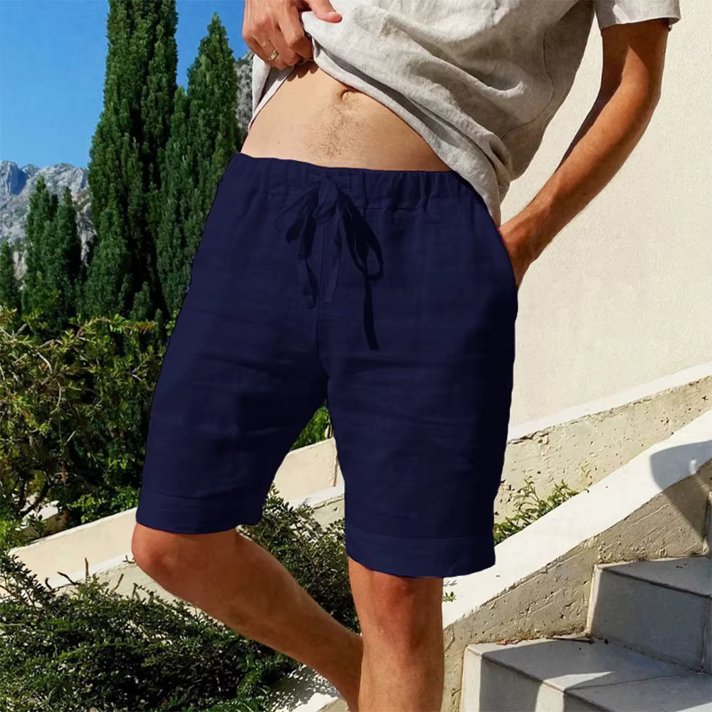 Casimir - Men's Linen Shorts with Drawstring