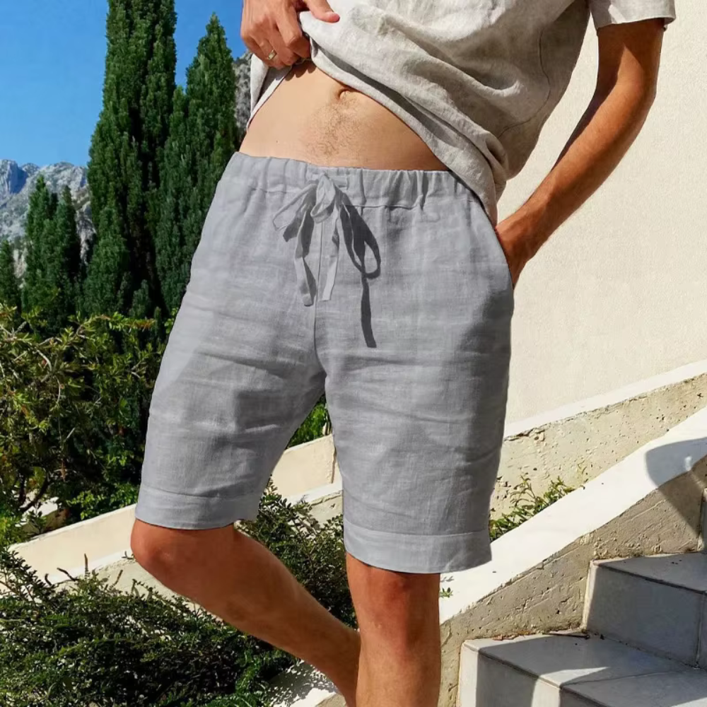 Casimir - Men's Linen Shorts with Drawstring