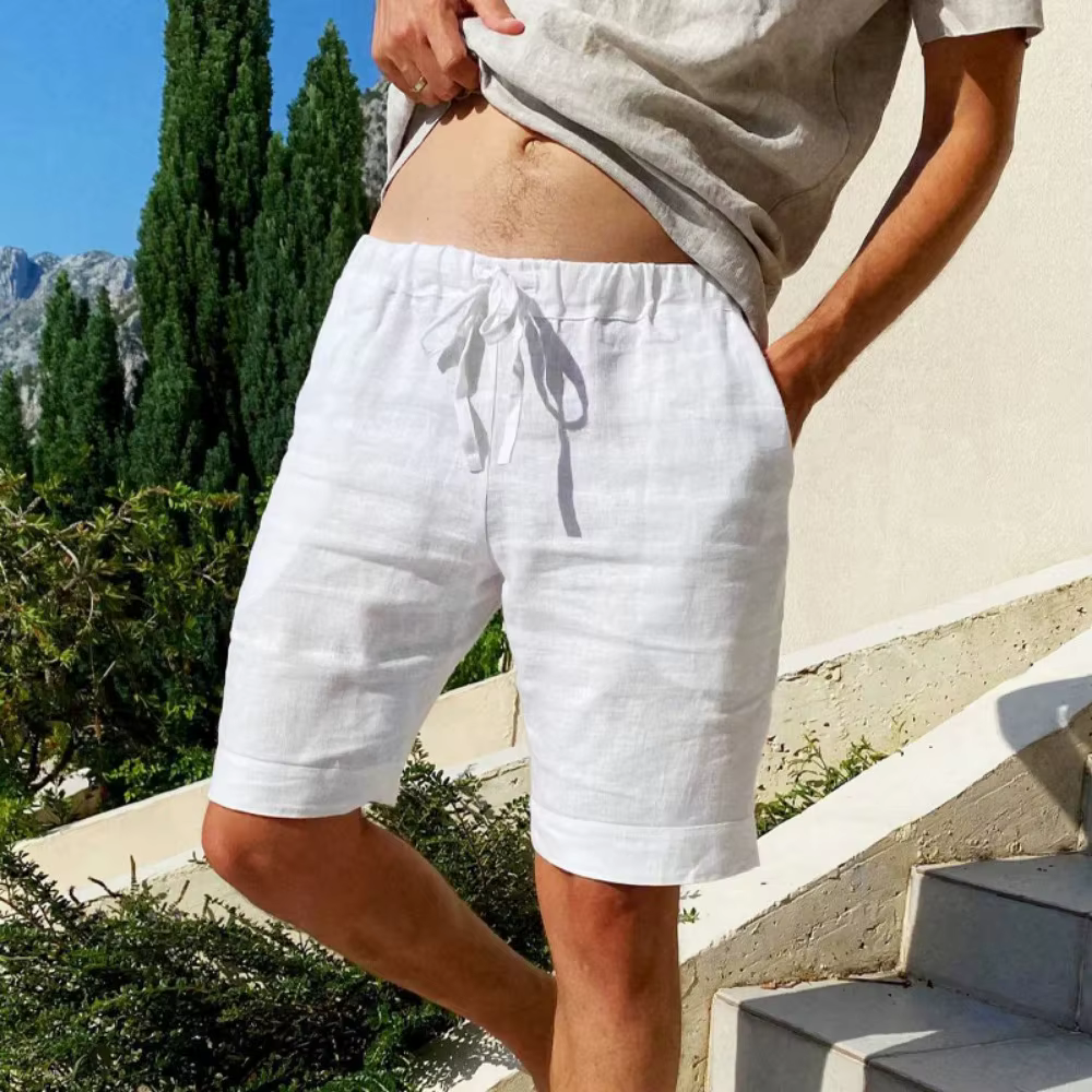 Casimir - Men's Linen Shorts with Drawstring